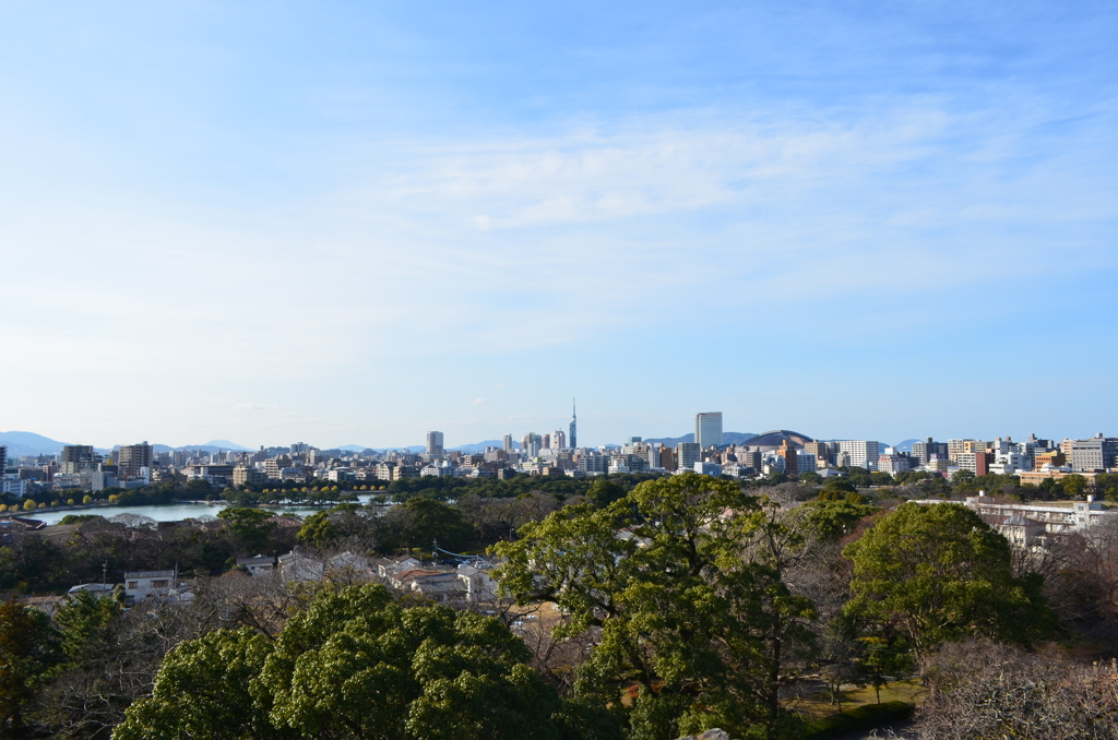 福岡城跡から