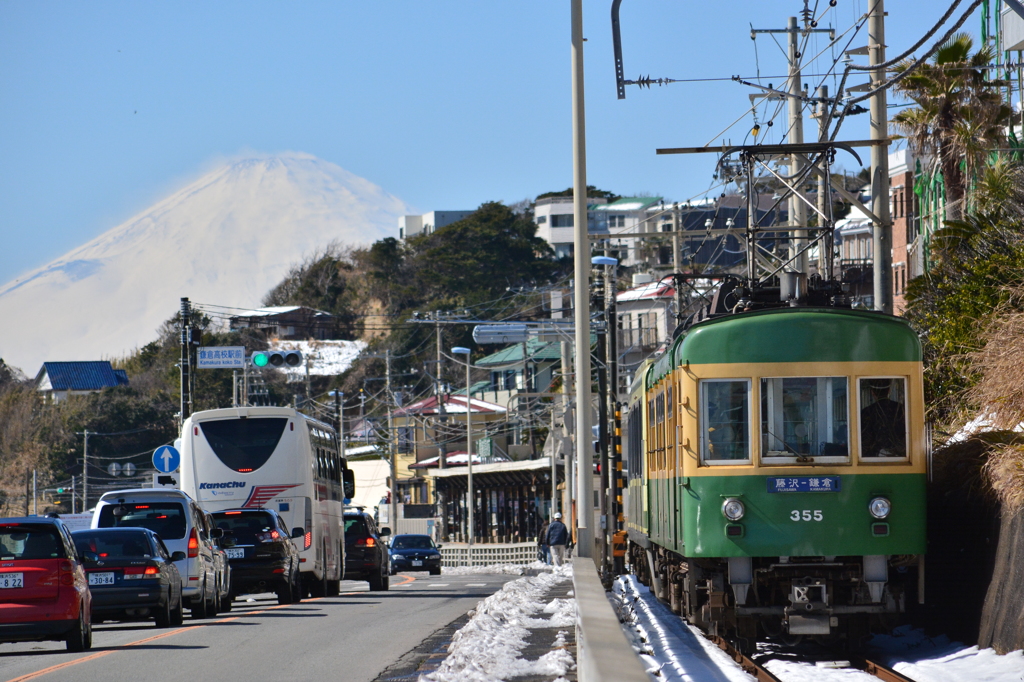 富士山を眺めながら