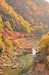秋の川下り
