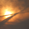 太陽と雲の軌跡