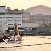 潜水艦のある風景