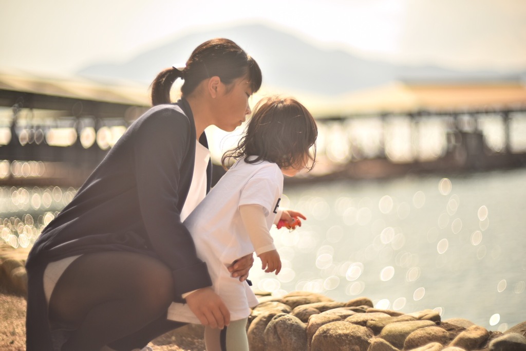 長女と次女と厳島