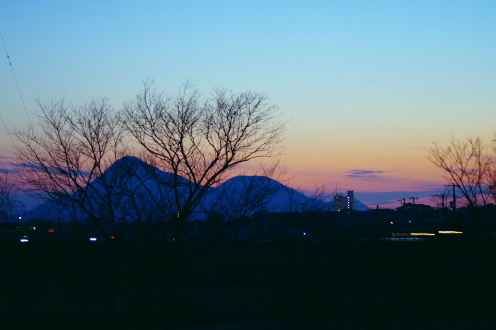 夕焼けシルエット