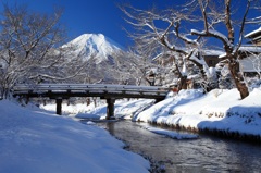 雪の降った　翌朝に、、、。