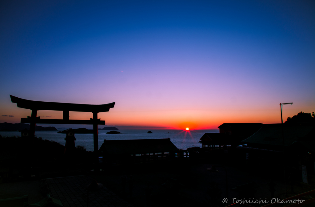 日本一夕焼けのキレイな神社