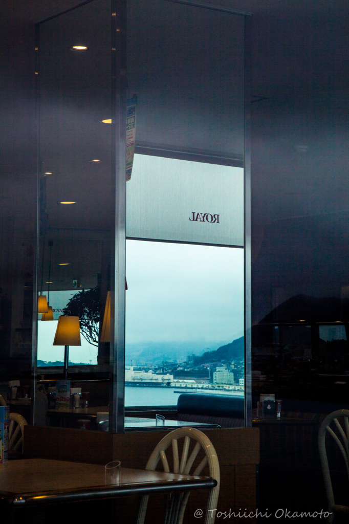 Reflected in the mirror scenery