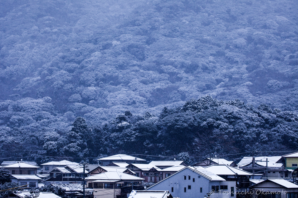 a snow day landscape in kokura