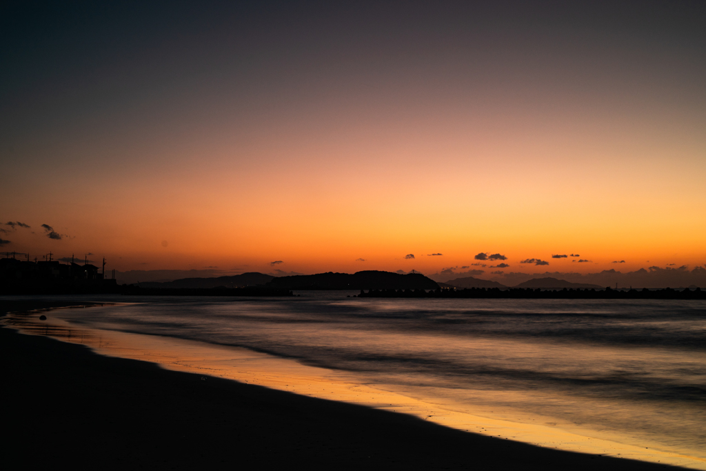 綾羅木海岸夕景