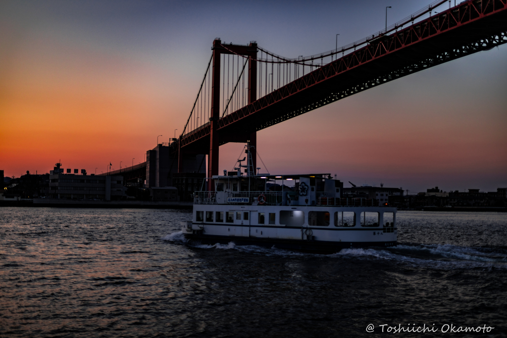 若戸大橋　夕景