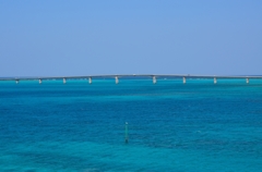 陸海の境界にあるは池間大橋