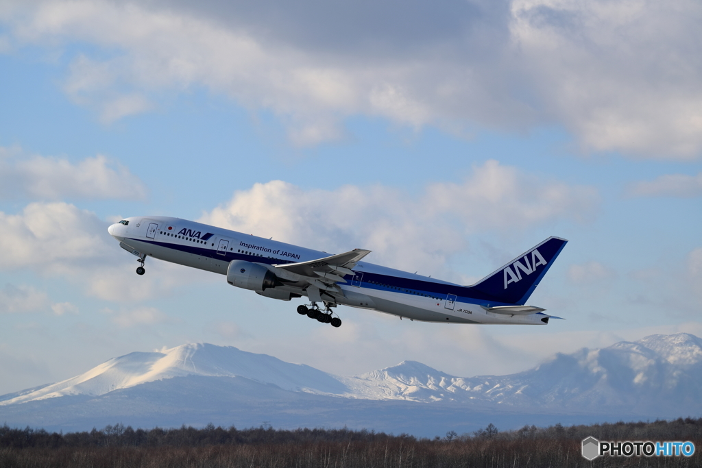 冬本番　新千歳空港　雪レフ最高　No9