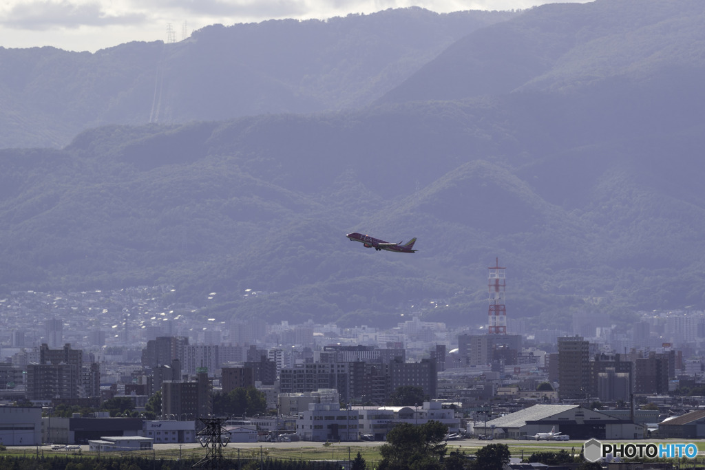 丘珠空港　FDA離陸　