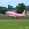 札幌　丘珠空港　ＦＤＡ３号機（ピンク）　帰ります！！