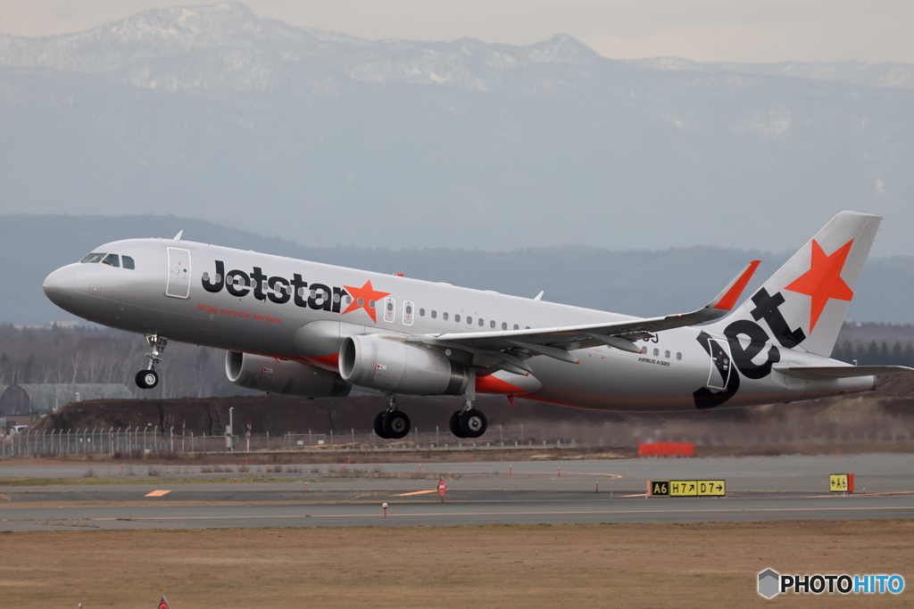 新千歳空港　生コンスポット　より　JetStar