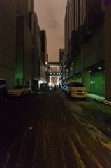 夜の工事現場