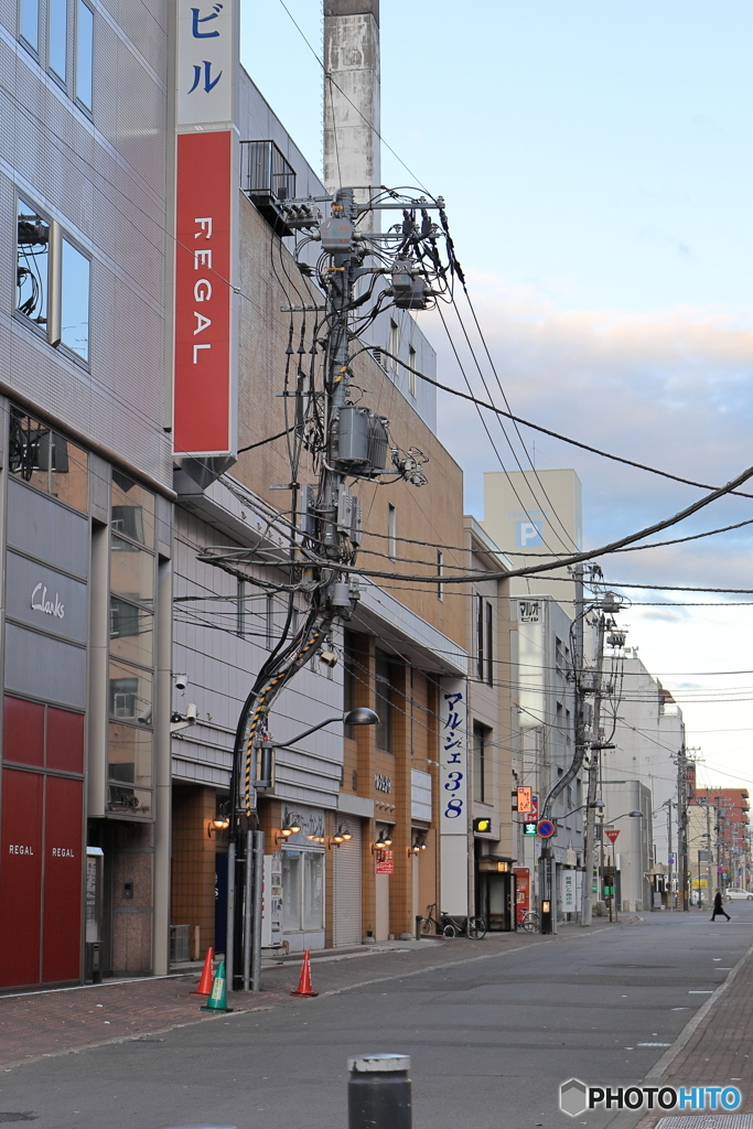 撮りたかった街角風景 In 旭川　S型組立鋼管柱　その２