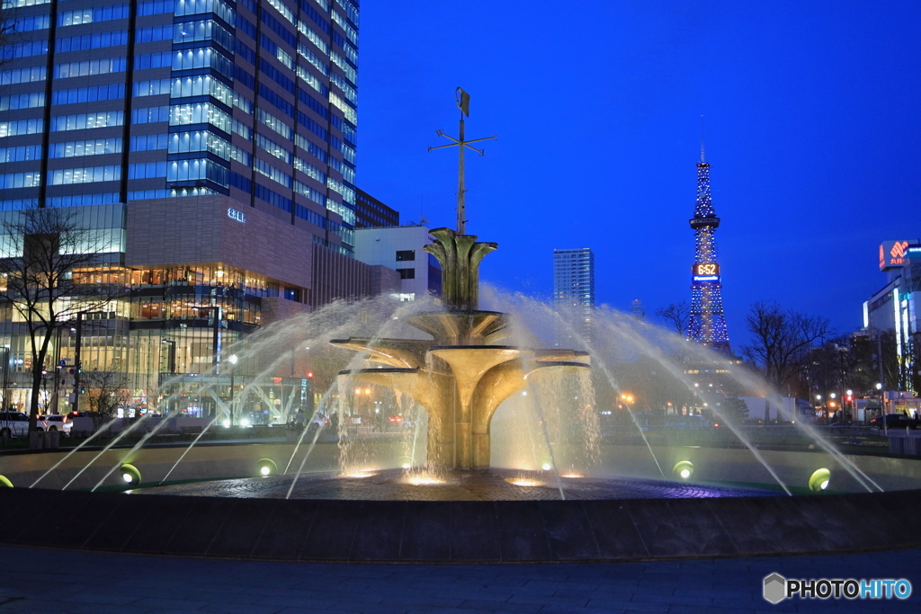 夜の札幌大通公園