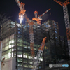 夜の建築現場