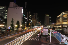夜の札幌駅前
