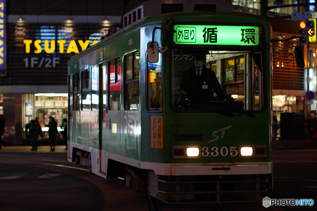 札幌四番街　市電