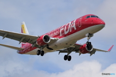 丘珠の空　FDA14号機　ワインレッド
