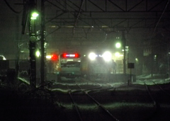 雪に静む駅