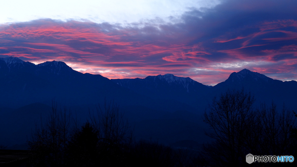 南アルプス夕景_20240118