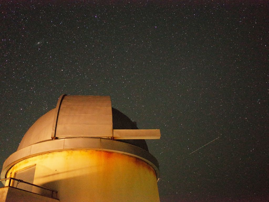 星空観測ﾀﾜｰの屋上で