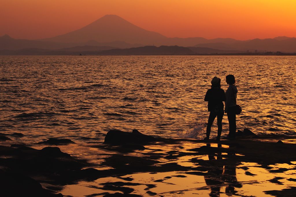 それぞれの夕景