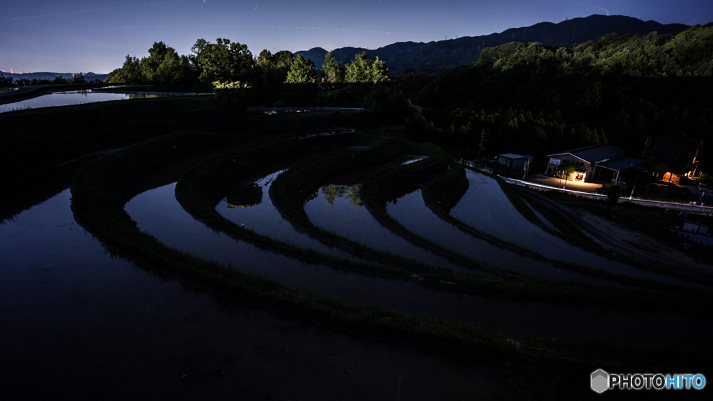 棚田夜景<1>