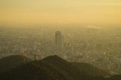 長良川夕景<7>