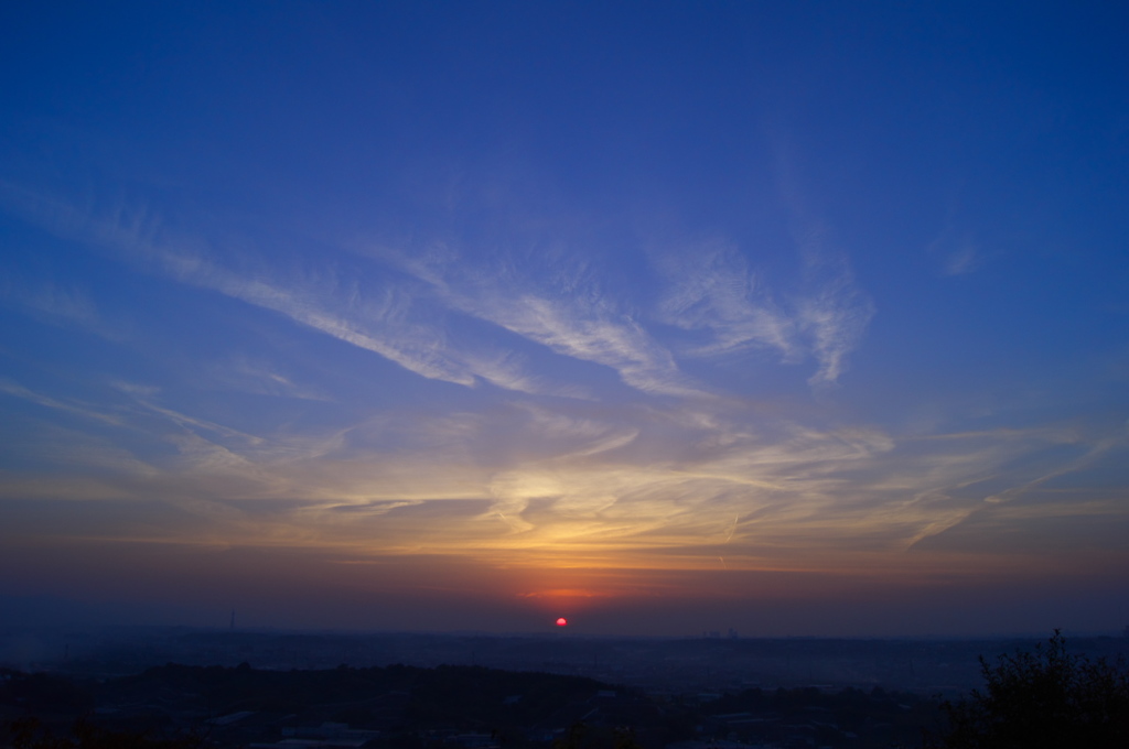 本日の夕日(20131124)