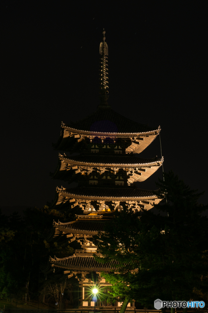興福寺五重塔ライトアップ