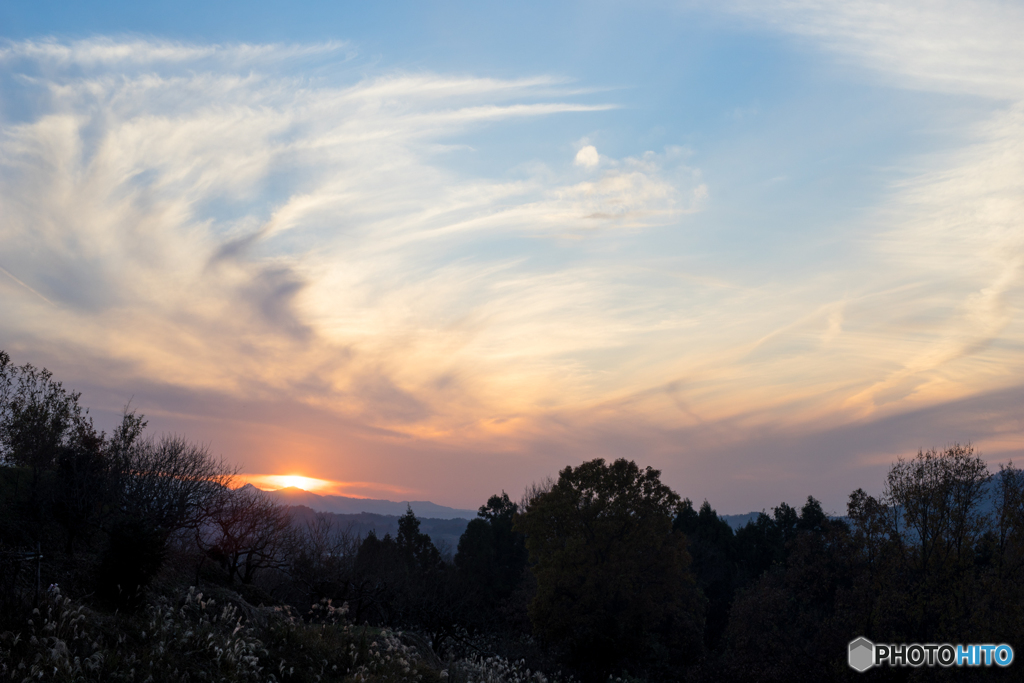 本日の夕日(20161218)