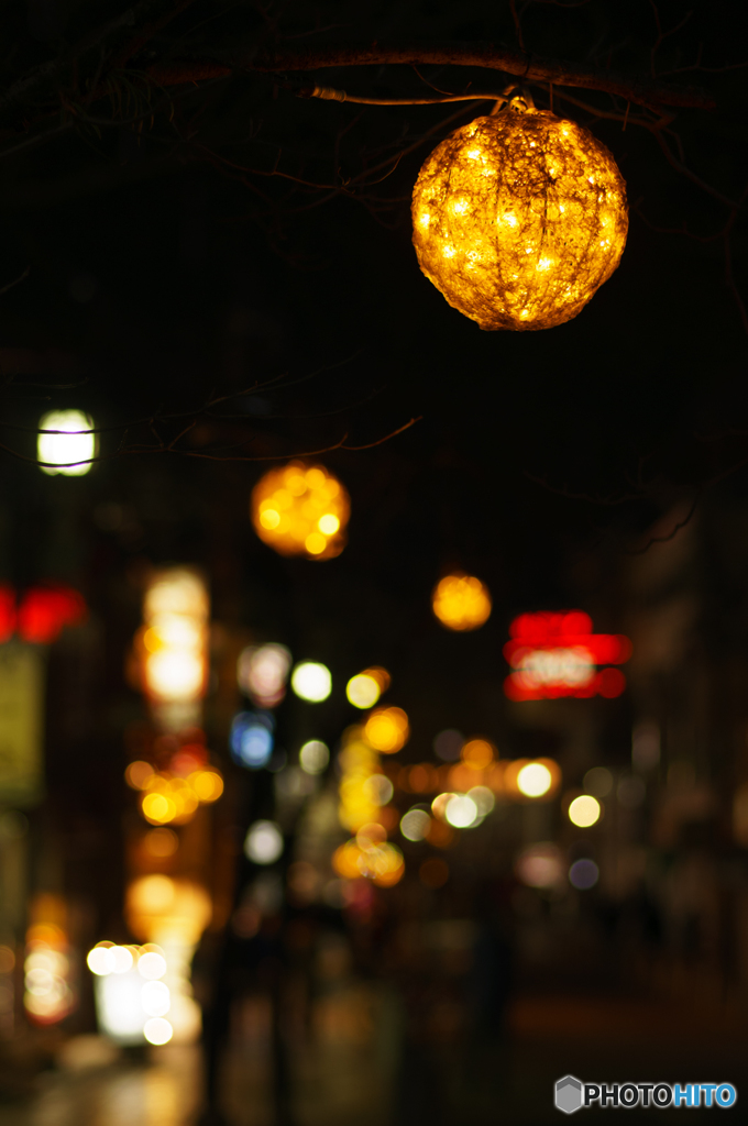 奈良の町の夜景