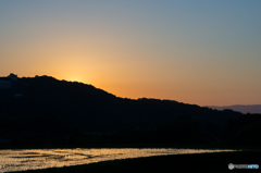 棚田夕景