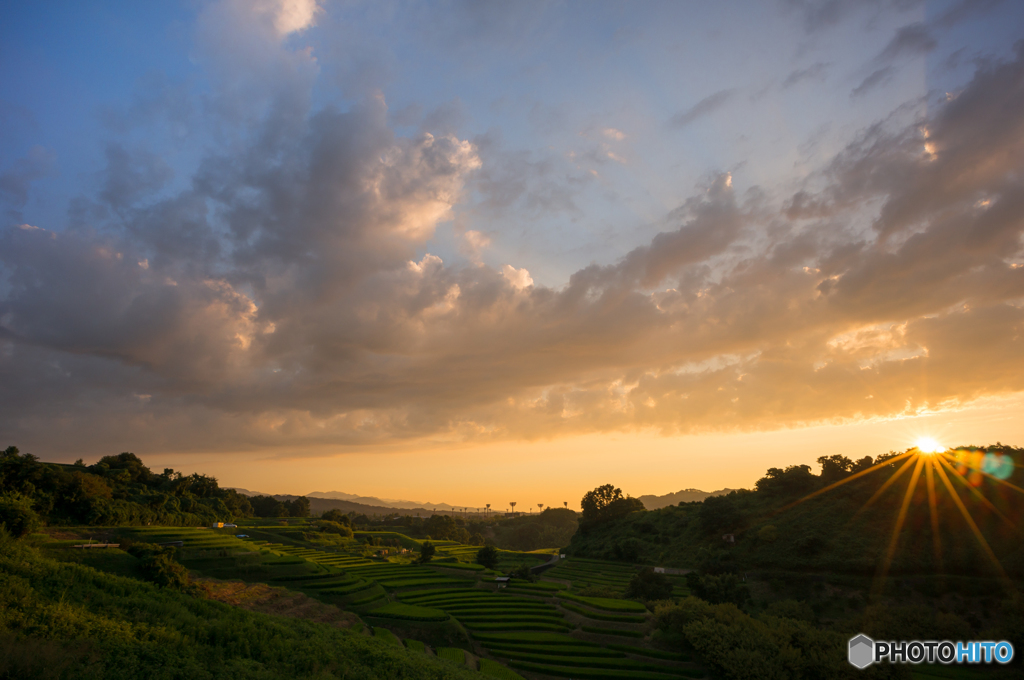 本日の夕日(20150815)<換算18mm>