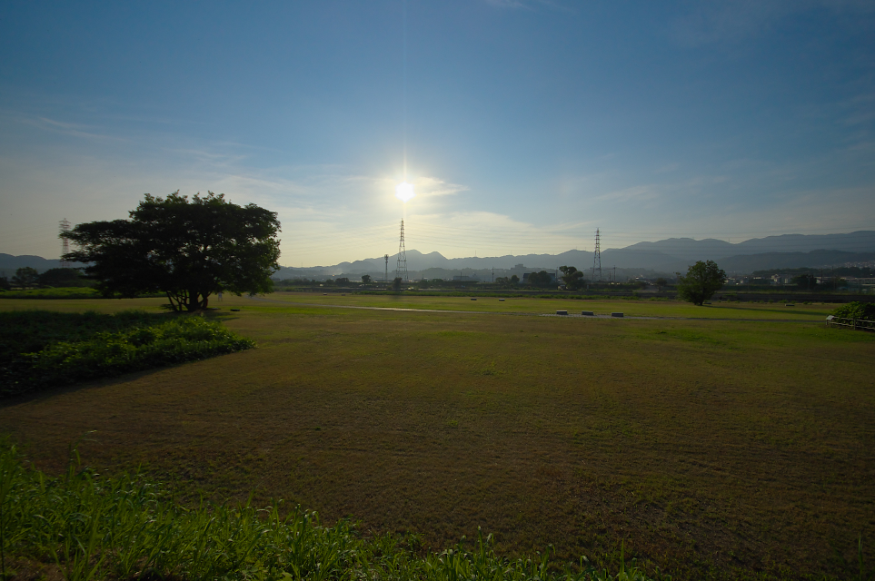 朝の石川河川敷