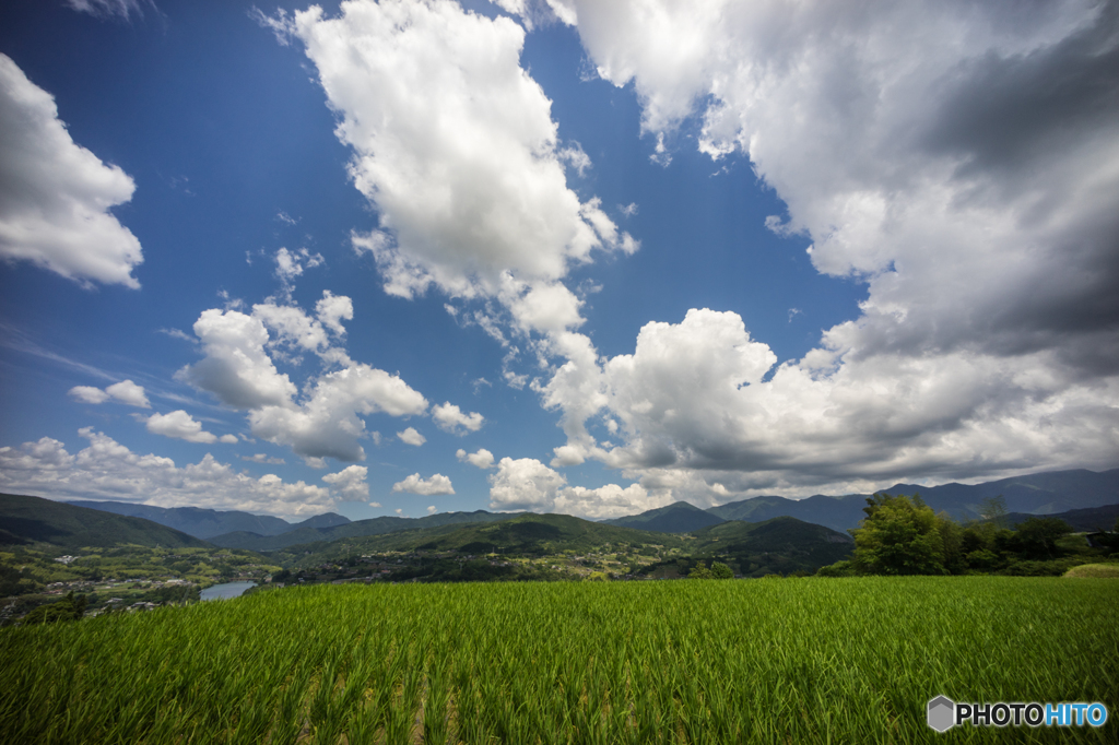 中津川の風景