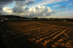 雲と畑 雲と畑
