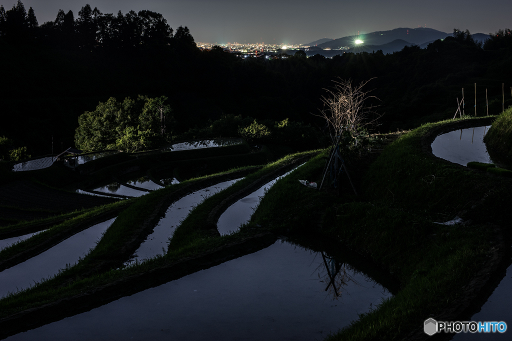 棚田夜景<4>