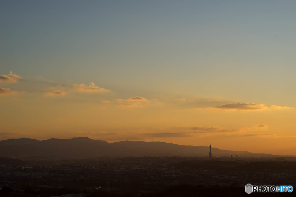 PLの塔夕景