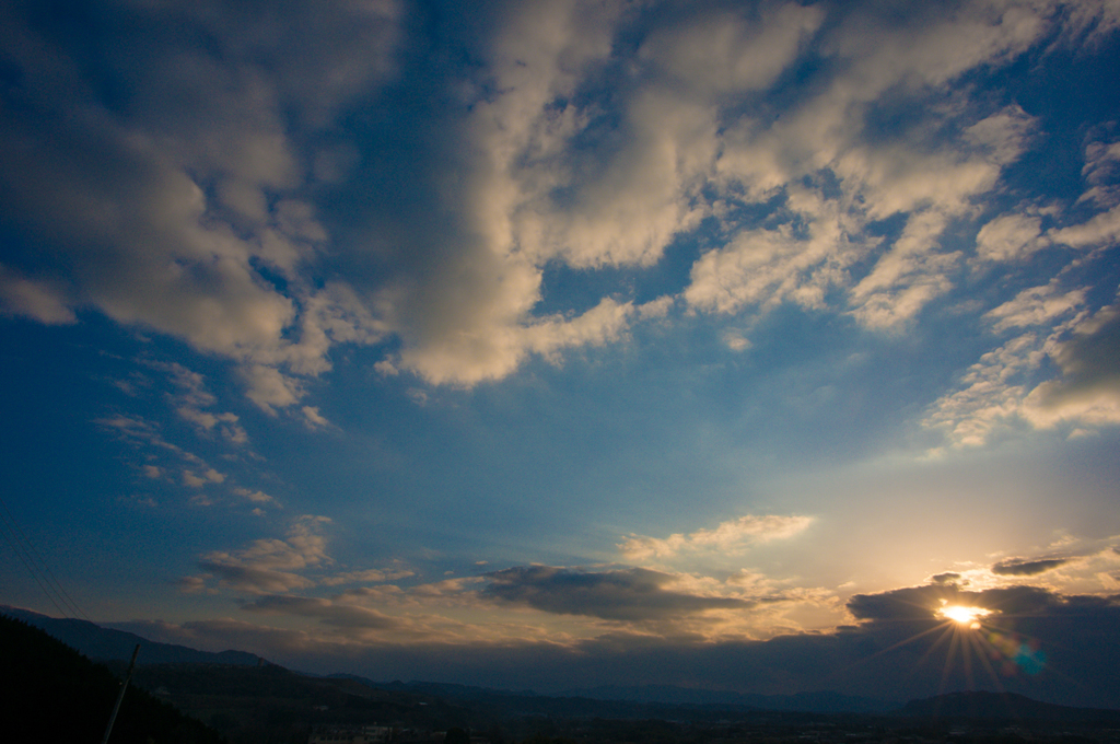 本日の夕日(20131230)<みぎ>