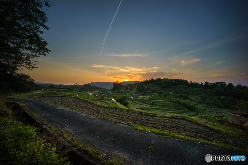 本日の夕焼け(20180422)