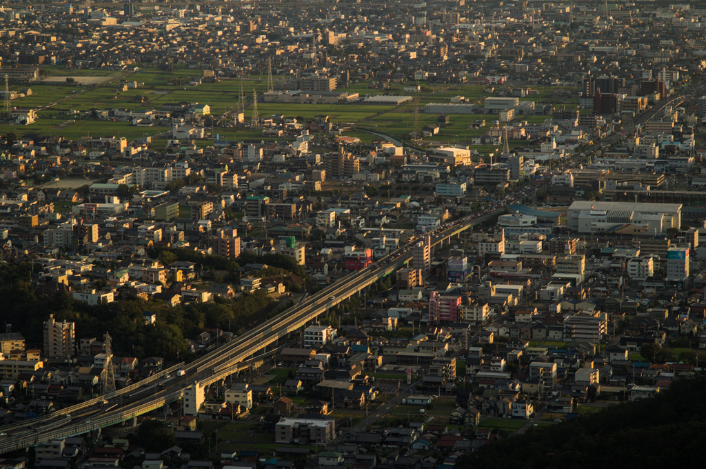 長良川夕景<8>