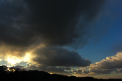 夕焼け?と雲 夕焼け?と雲