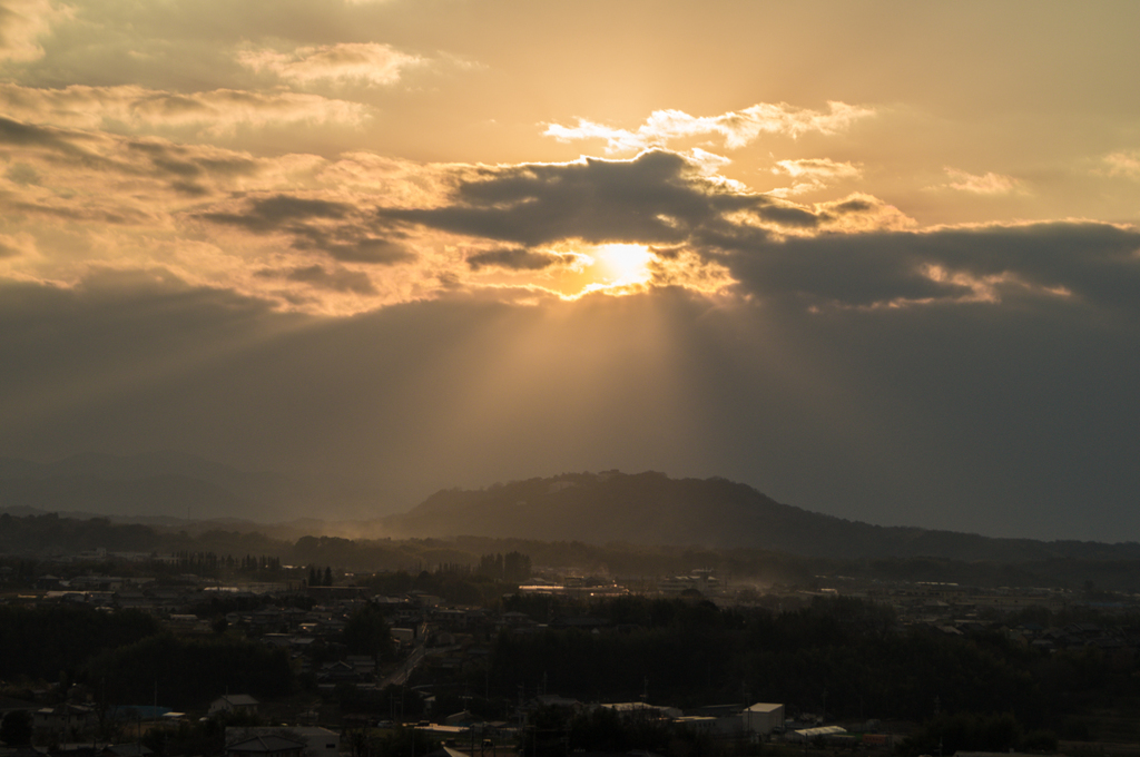 本日の夕日(20131230)<なか>