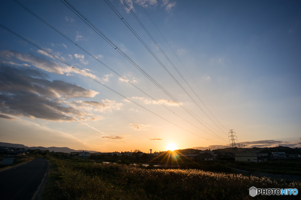 本日の夕日(20151031)