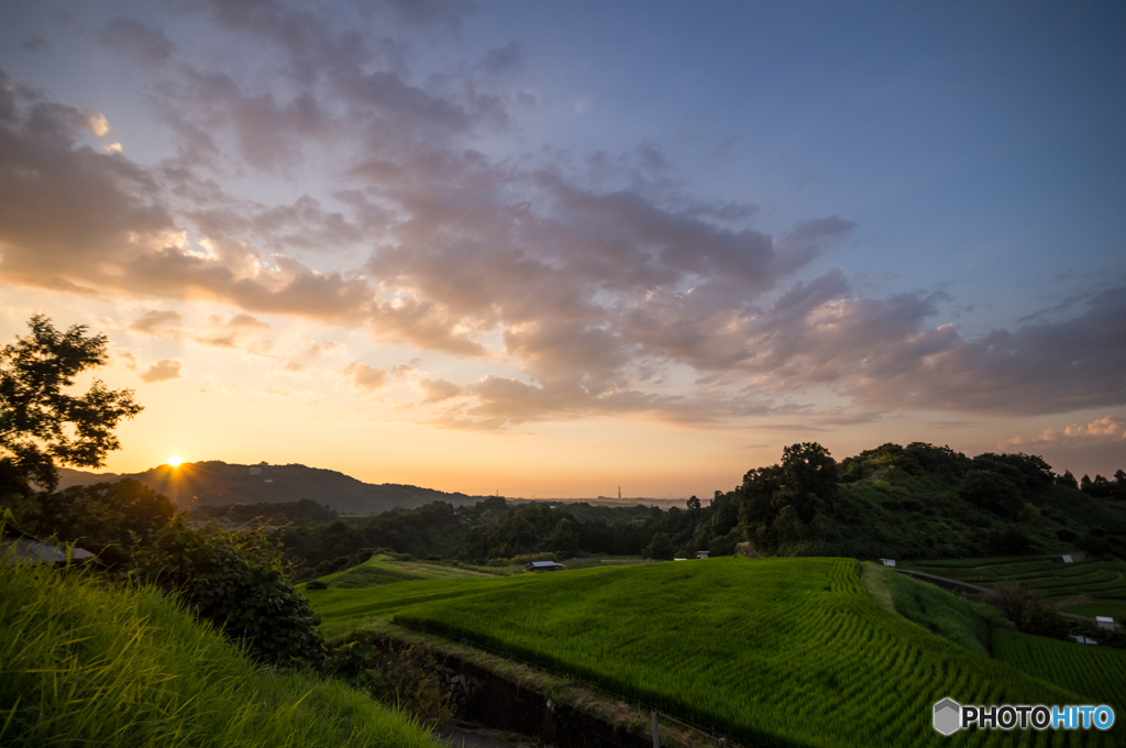 本日の夕日(20150815)<換算15mm>