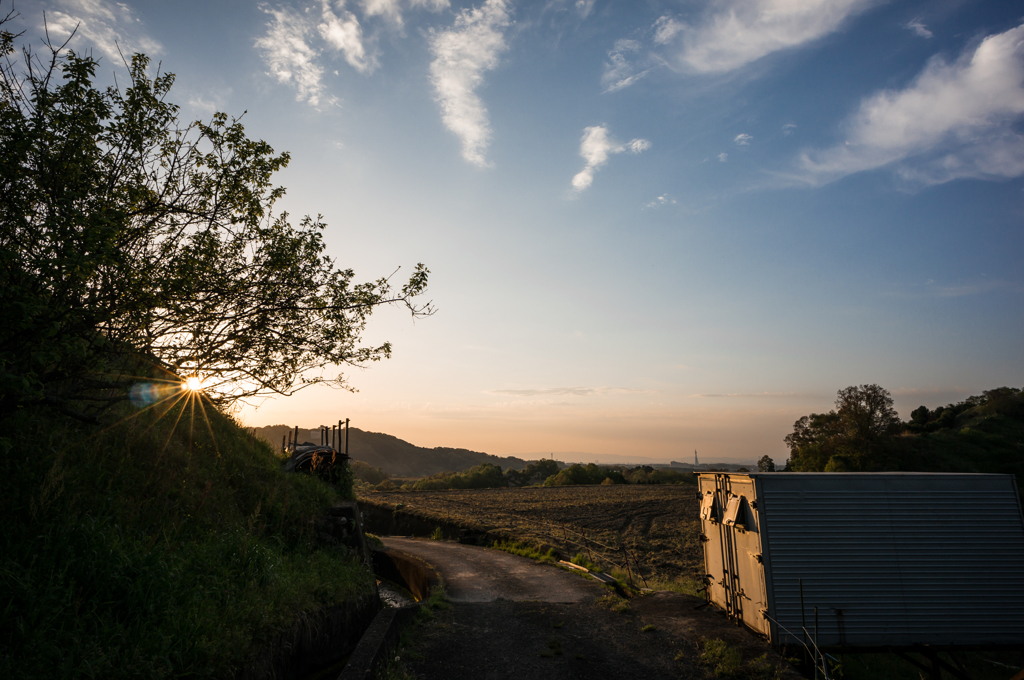 本日の夕日(20150422)